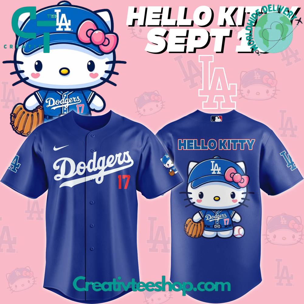 Los Angeles Dodgers X Hello Kitty Blue Jersey