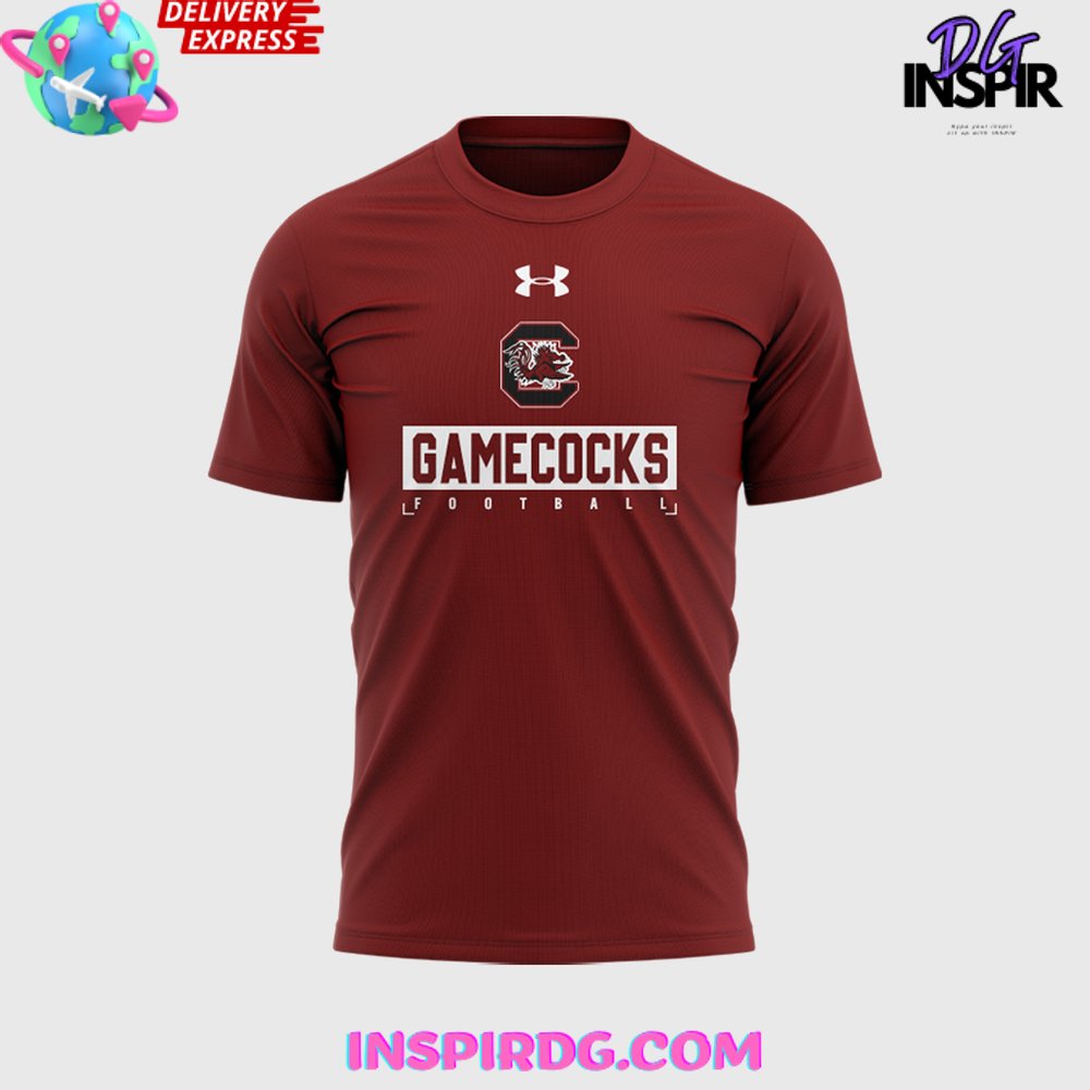 South Carolina Gamecocks Football 2024 Red T-Shirt - Image 2