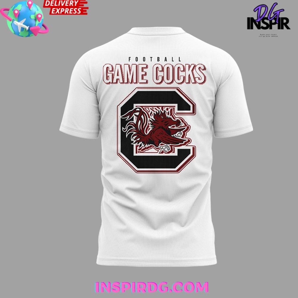 South Carolina Gamecocks Football 2024 White T-Shirt - Image 3