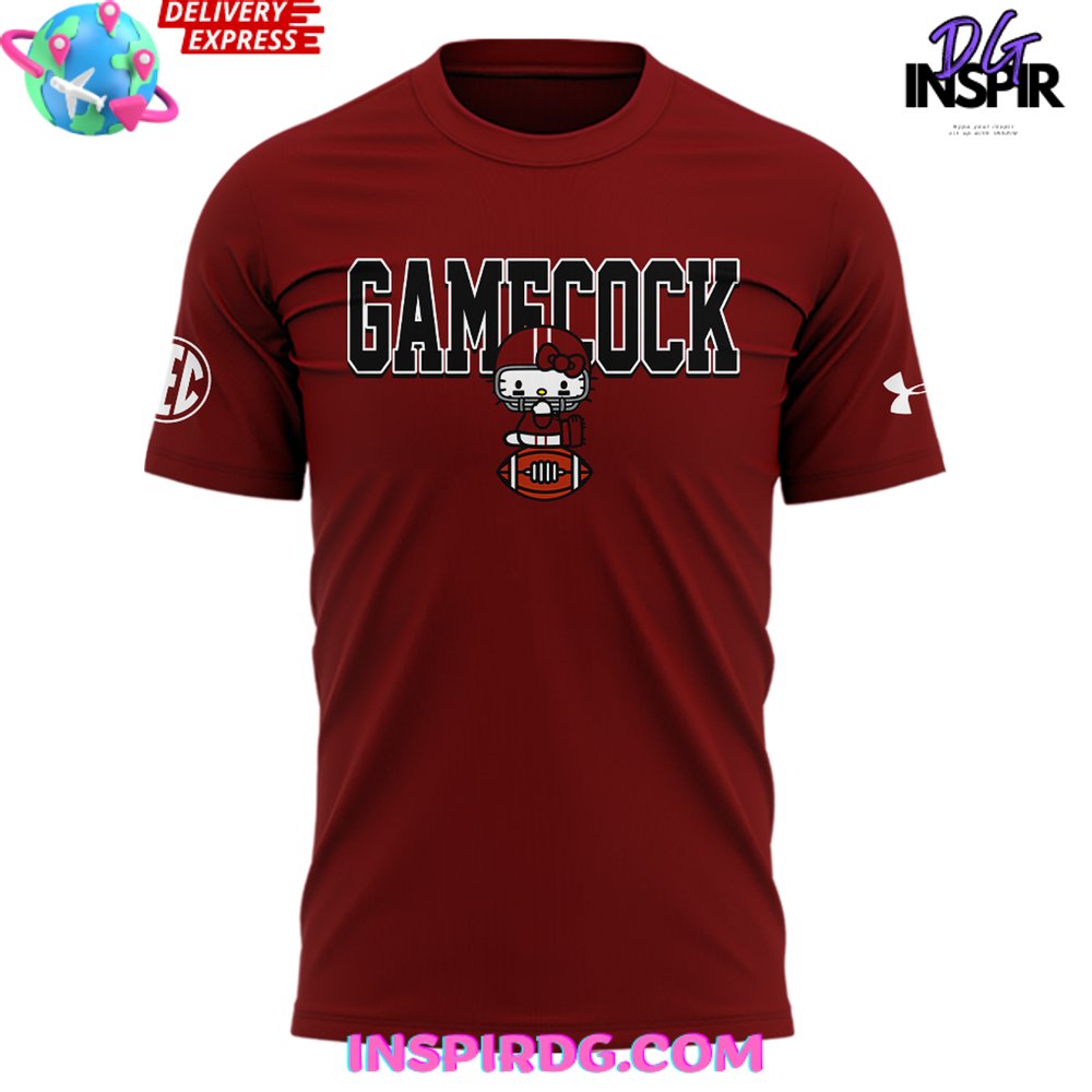 South Carolina Gamecocks X Hello Kitty 2024 T-Shirt - Image 2