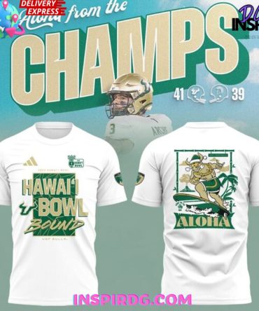 South Florida Bulls Hawaii Bowl Champions White T-Shirt