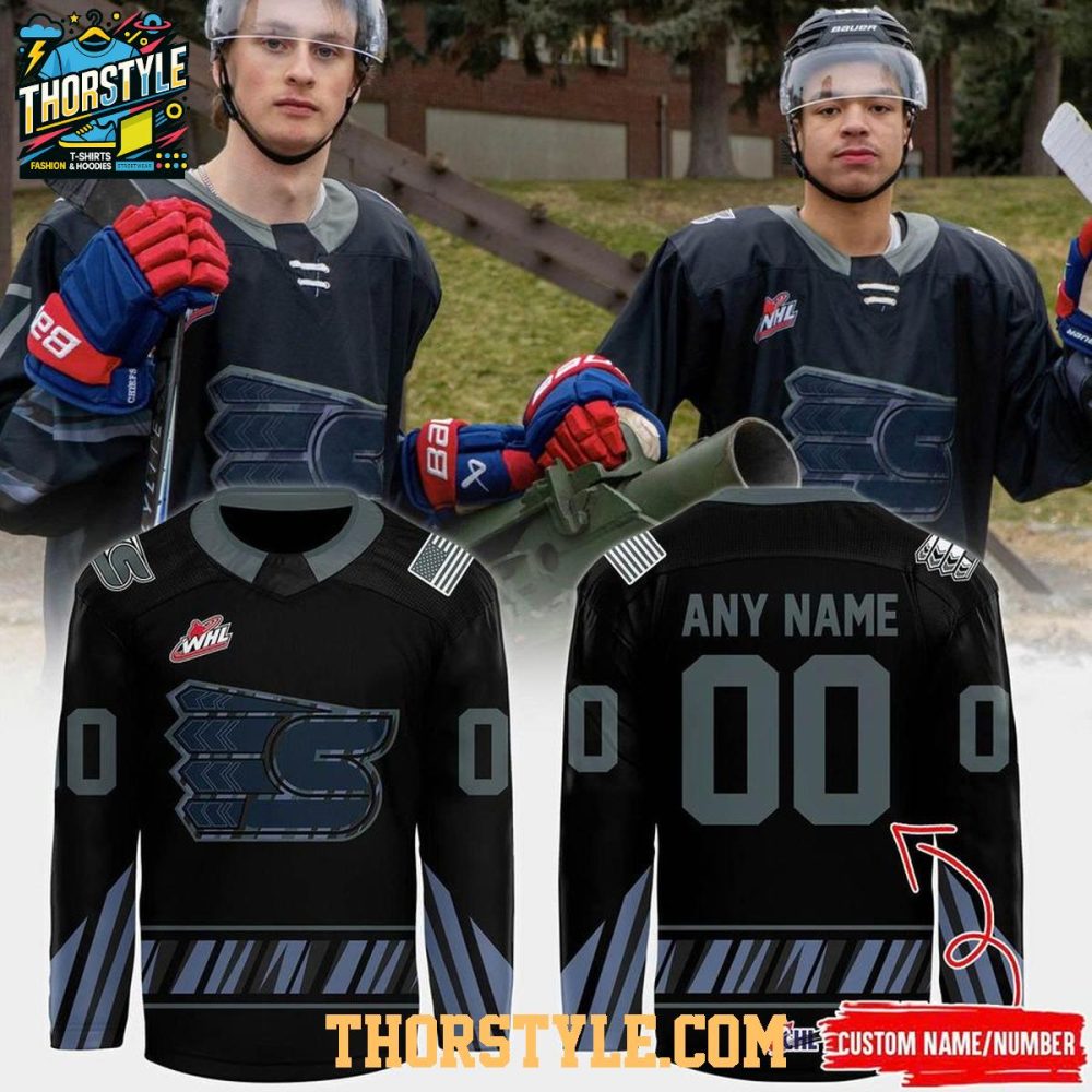 Spokane Chiefs X 2026 Military Appreciation Night Personalized Hockey Jersey