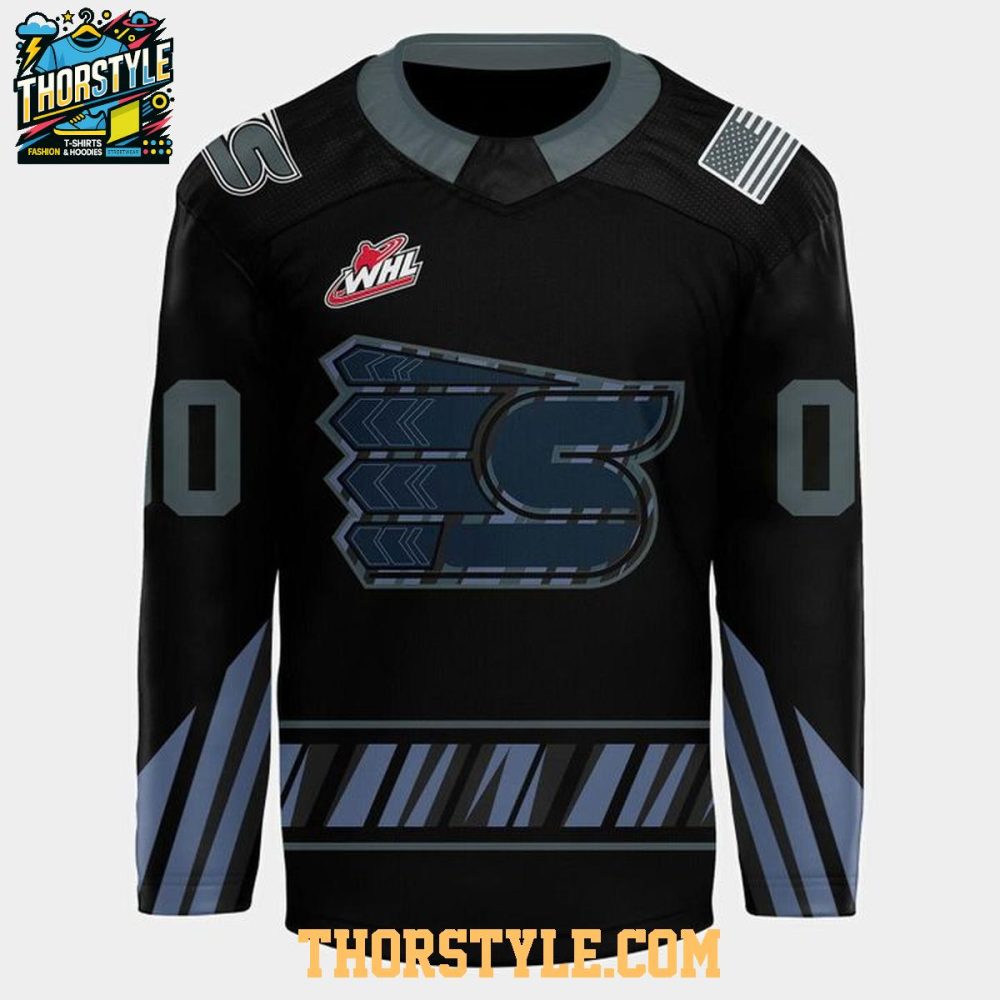 Spokane Chiefs X 2026 Military Appreciation Night Personalized Hockey Jersey - Image 2