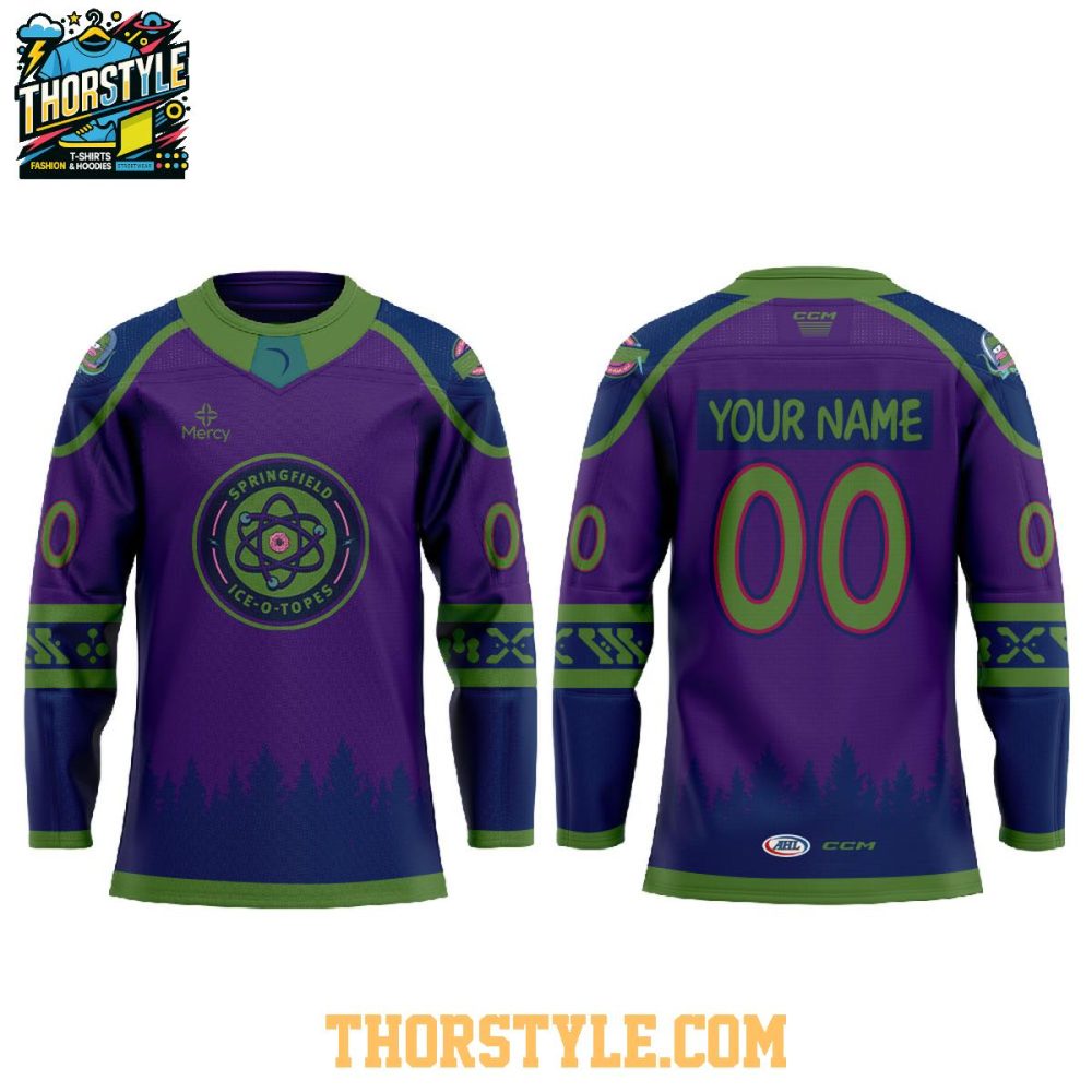 Springfield Thunderbirds Cartoon Ice-O-Topes Night 2026 Personalized Hockey Jersey - Image 2