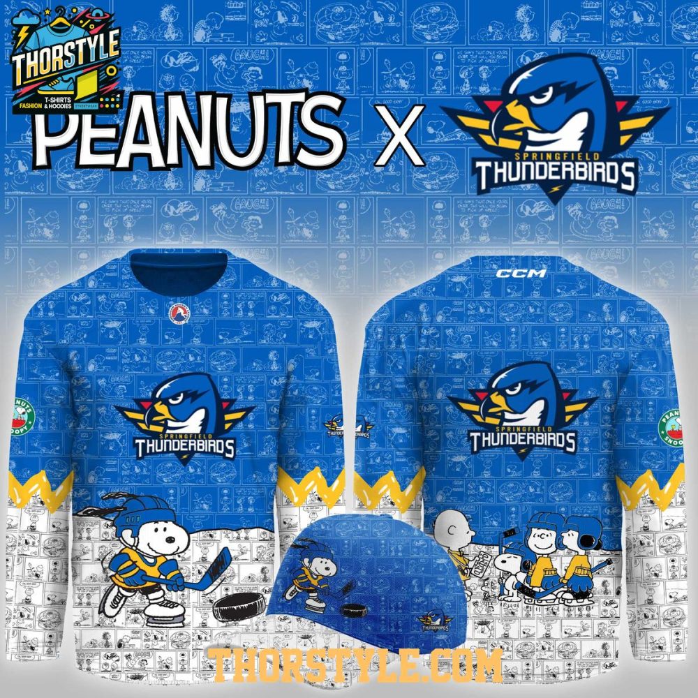 Springfield Thunderbirds Peanuts 2026 Night Game Personalized Hockey Jersey