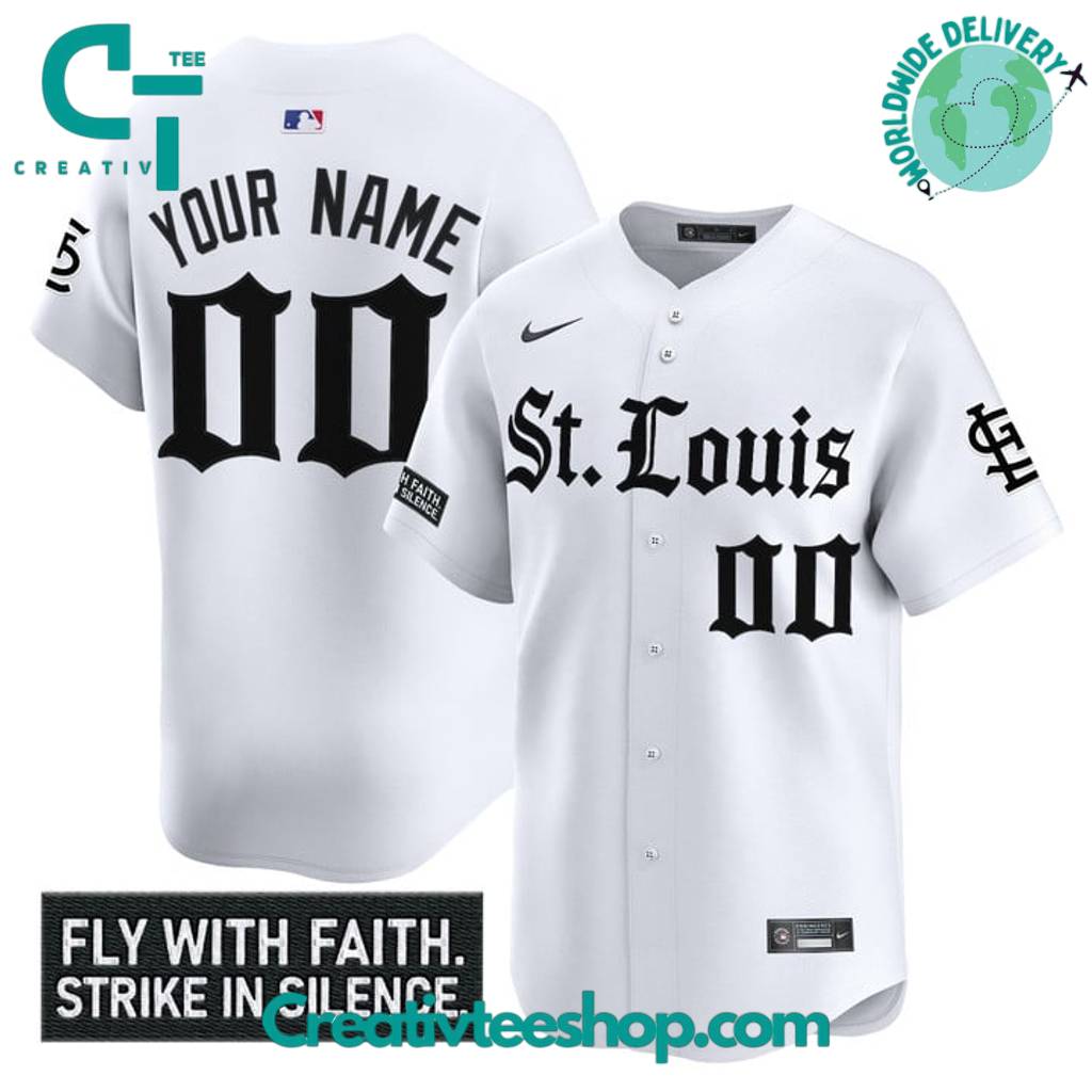 St. Louis Cardinals Gothic Legacy Edition "Fly With Faith Strike In Silence" Baseball Jersey - Image 2