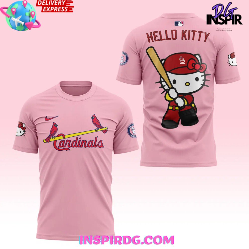 St. Louis Cardinals X Hello Kitty Night 2024 T-Shirt - Image 2