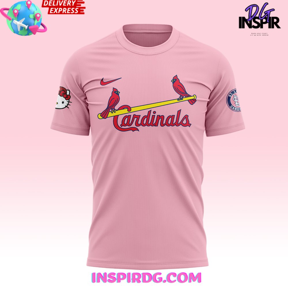 St. Louis Cardinals X Hello Kitty Night 2024 T-Shirt - Image 3