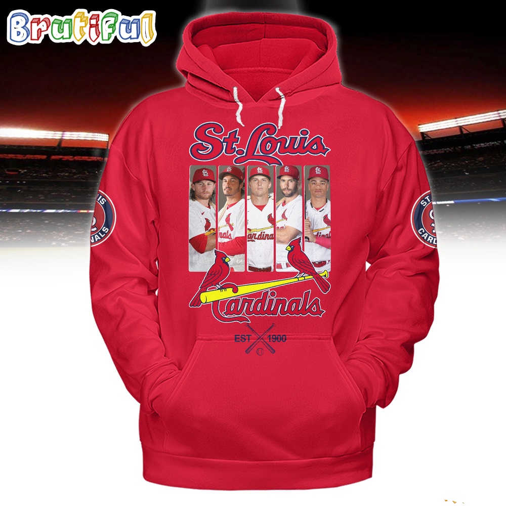 St.Louis Cardinals Starting Lineup Est 1900 All Over Print Hoodie