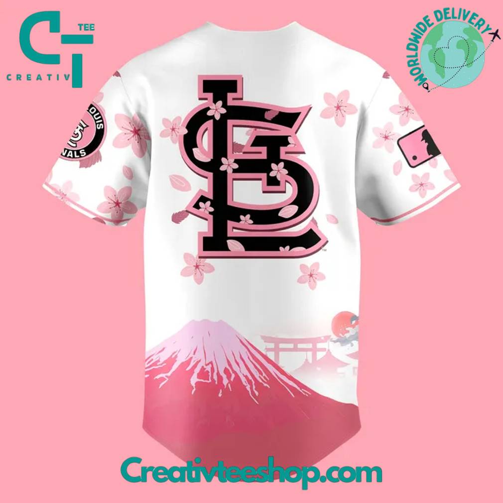 St. Louis Cardinals X Fuji Mount Cherry Blossom Special Baseball Jersey - Image 3