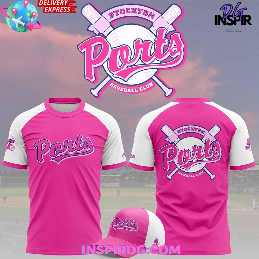 Stockton Ports Baseball Club X Pink Night 2025 T-Shirt