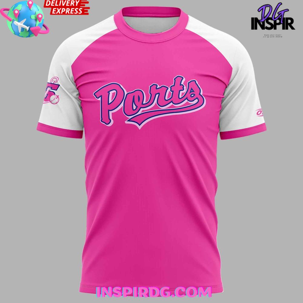 Stockton Ports Baseball Club X Pink Night 2025 T-Shirt - Image 2