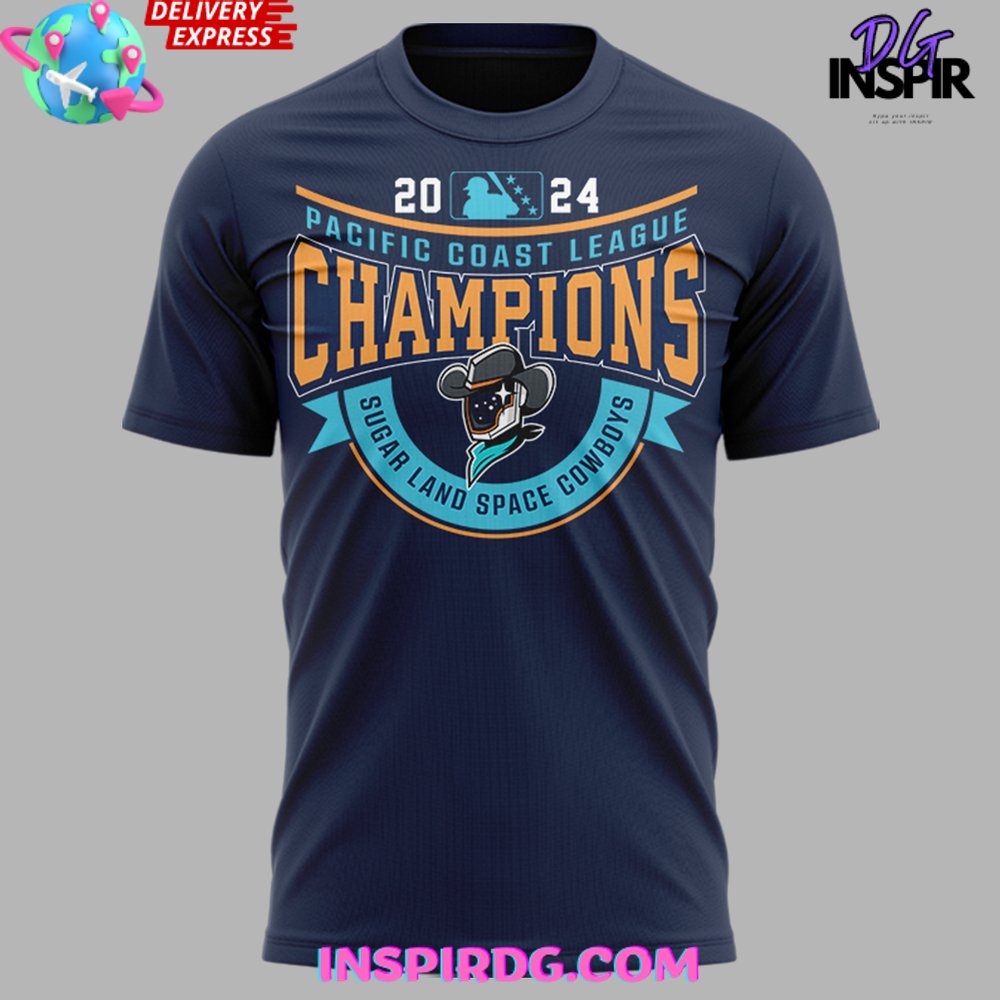 Sugar Land Space Cowboys Pacific Coast League 2024 T-Shirt - Image 2