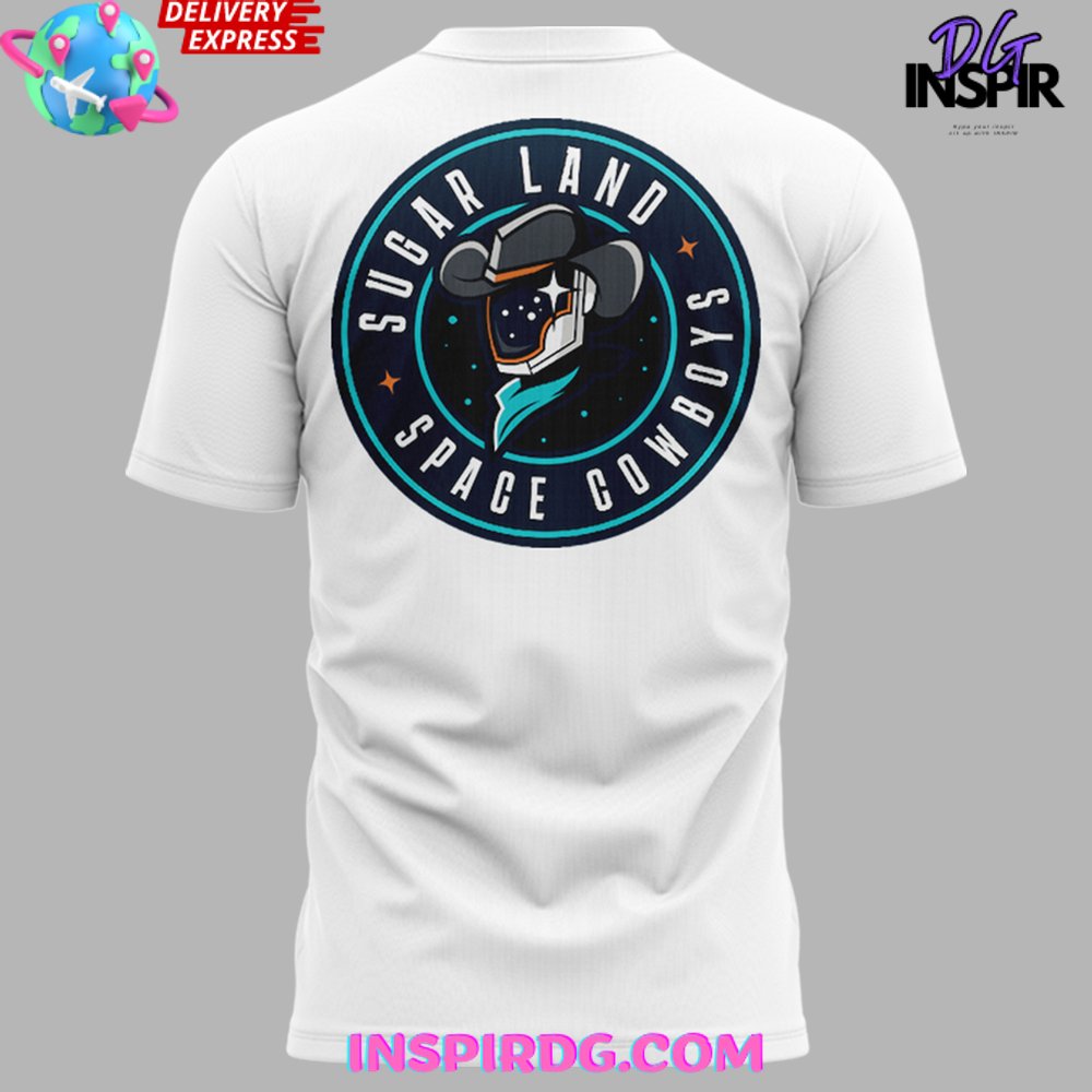 Sugar Land Space Cowboys Pacific Coast League 2024 White T-Shirt - Image 3