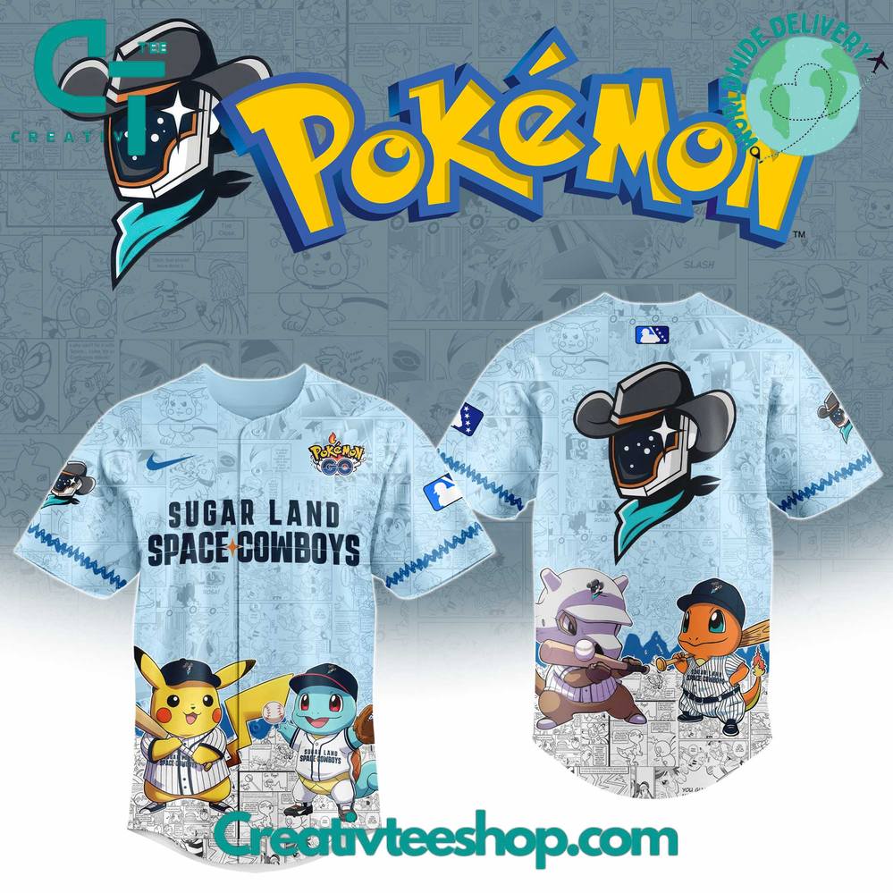 Sugar Land Space Cowboys X Pokemon Go Special Baseball Jersey