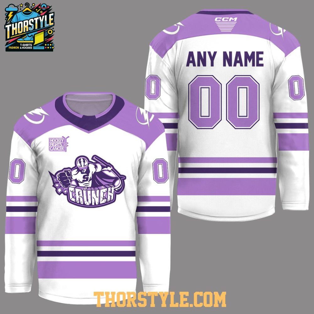 Syracuse Crunch 2026 Jack Finley Hockey Fights Cancer Hockey Jersey - Image 2