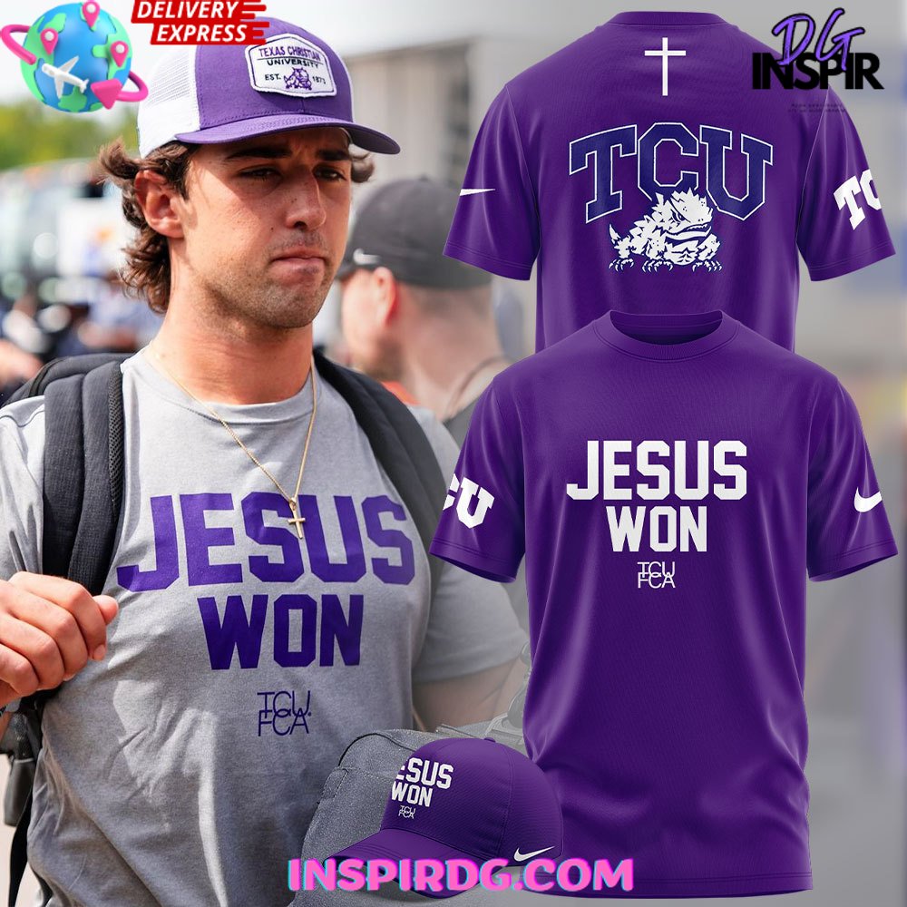 Tcu Football Jesus Won 2024 Purple T-Shirt