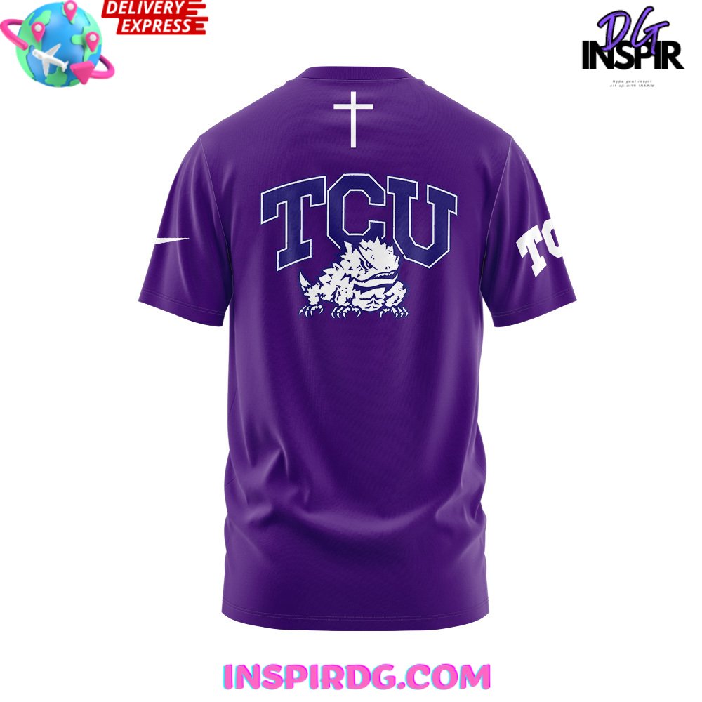 Tcu Football Jesus Won 2024 Purple T-Shirt - Image 3