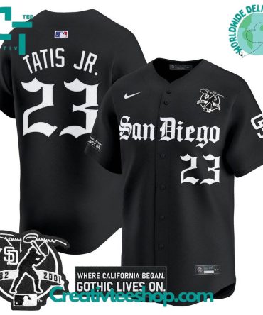 San Diego Padres Gothic Edition Personalized Baseball Jersey
