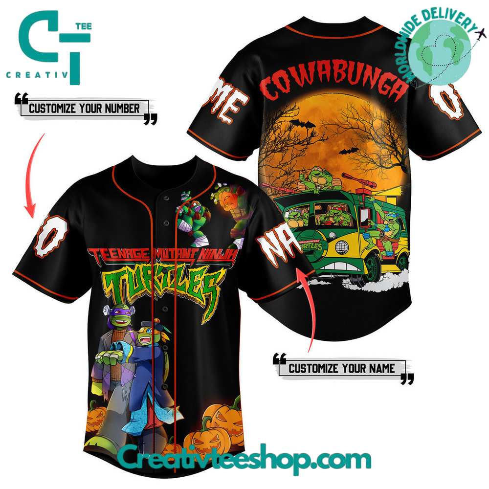 Teenage Mutant Ninja Turtles Cowabunga Custom Name Baseball Jersey