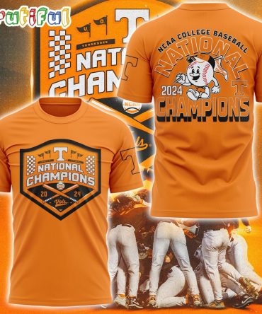 Tennessee Volunteers 2024 Ncaa Men’S Baseball College World Series Champions Division I 3D Shirt