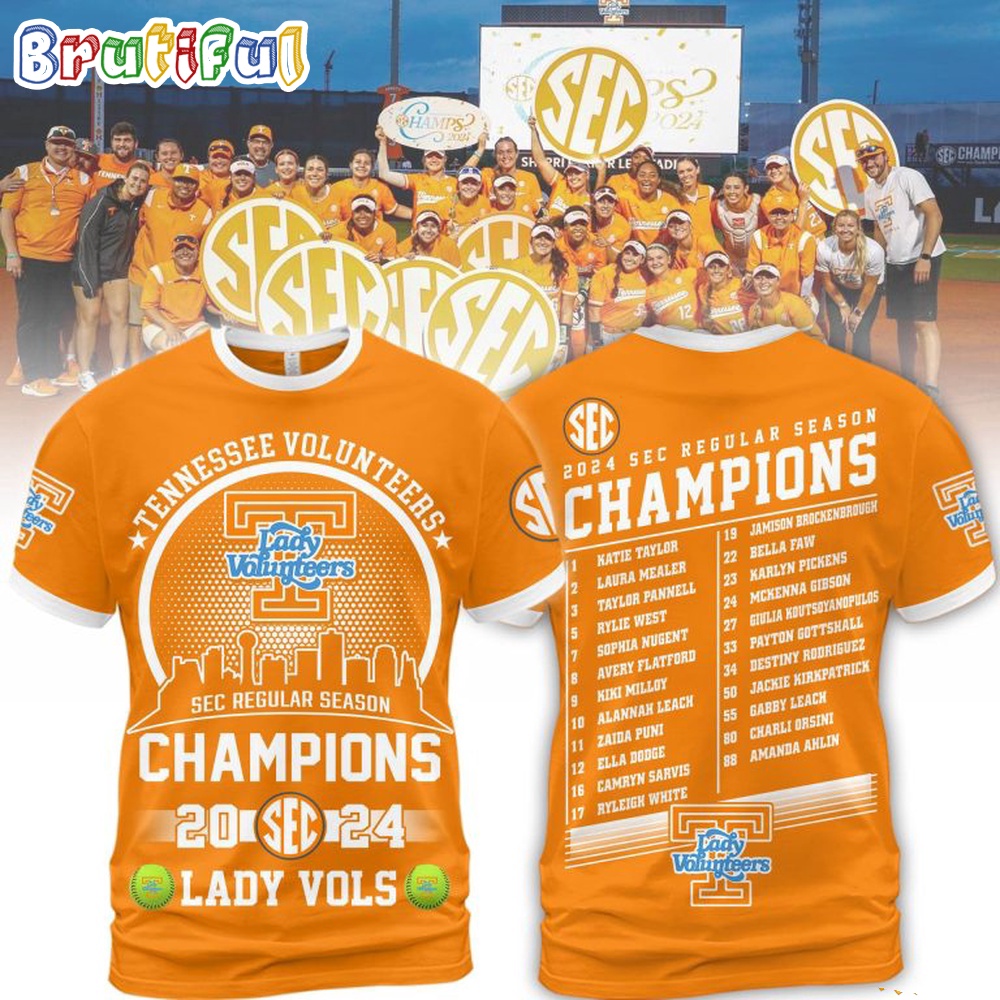 Tennessee Volunteers 2024 Sec Regular Season Champions Lady Vols T Shirt