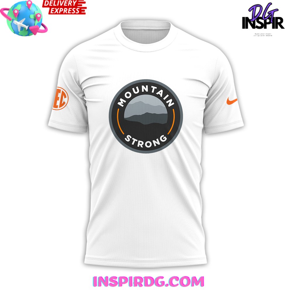 Tennessee Volunteers Mountain Strong 2024 White T-Shirt - Image 2