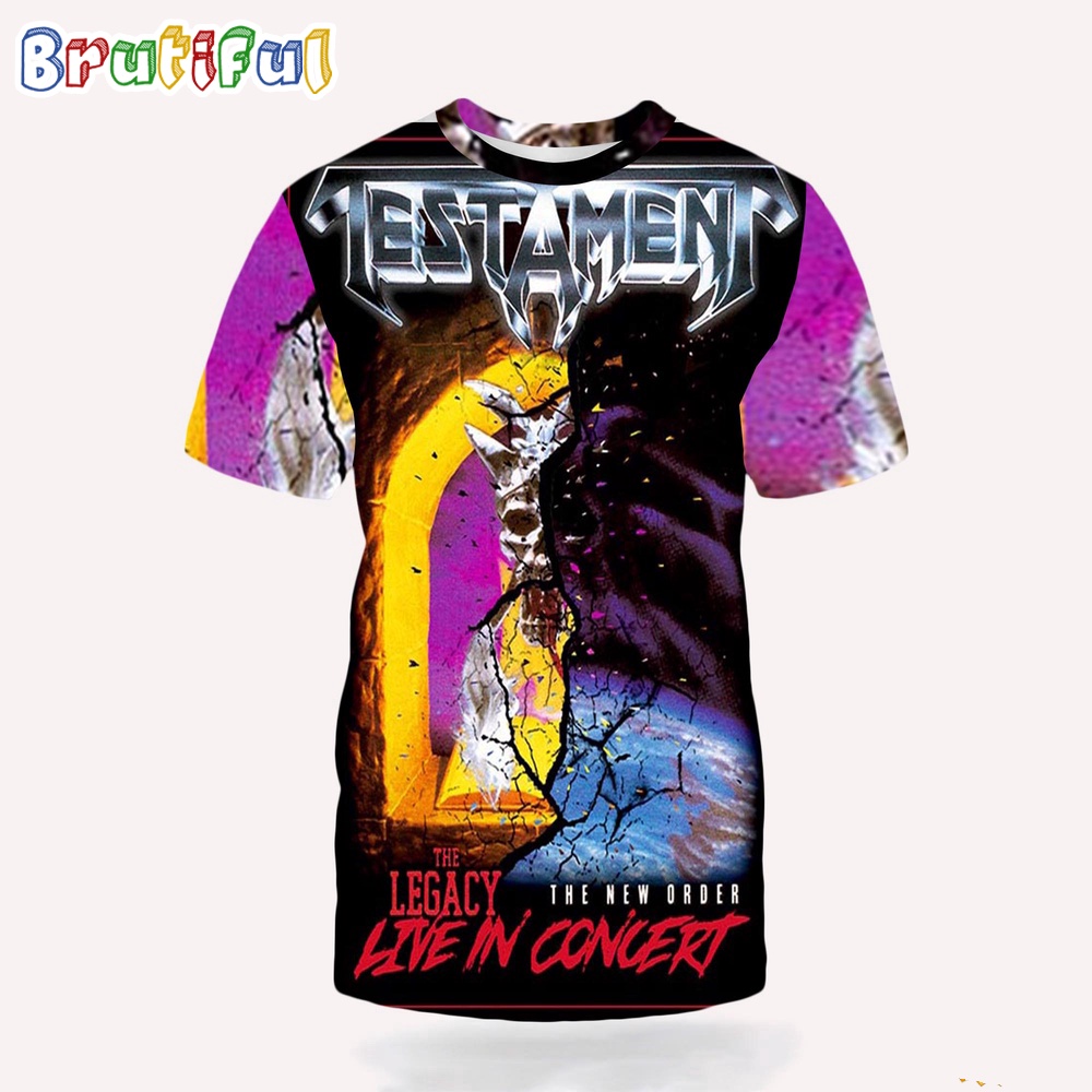 Testament The New Order Limited Merch For The Casino Shows In Ct The Legacy Live In Concert 3D T-Shirt