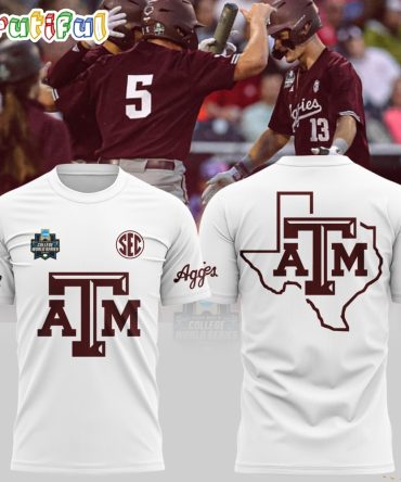 Texas A&M Ncaa 2024 Men’S College Word Series Omaha Champions T Shirt