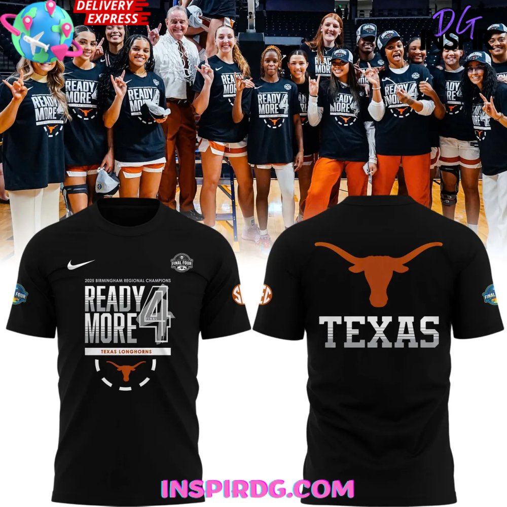Texas Longhorns 2025 Ncaa Final Four Regional Champions Locker Room T-Shirt