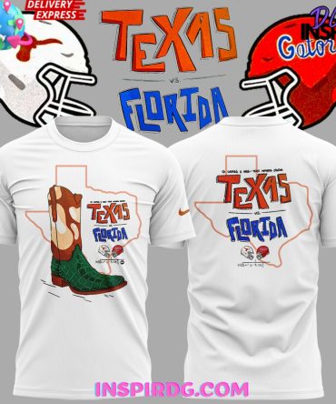 Texas Longhorns Collab Florida Gators Limited White T-Shirt