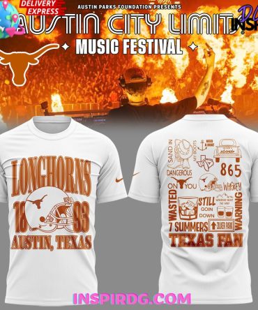 Texas Longhorns X Austin City Limits Music 2024 White T-Shirt
