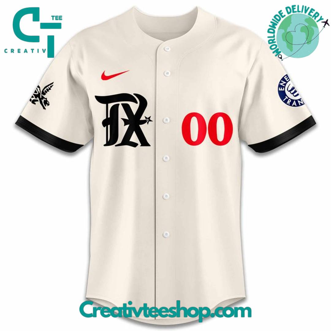 Texas Rangers City Connect "All For Texas" Personalized Baseball Jersey - Image 2