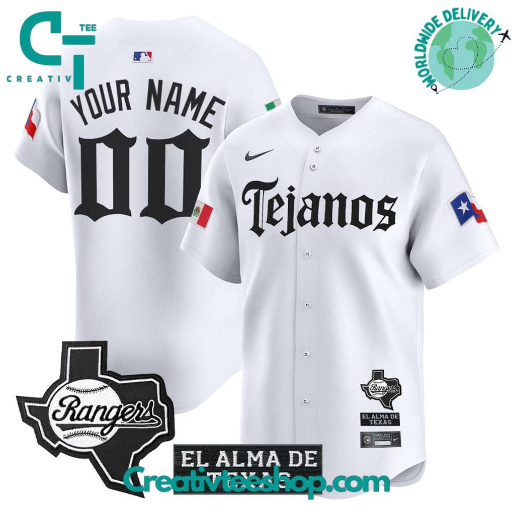 Texas Rangers Mexico Tejano Barrio Style Baseball Jersey - Image 2