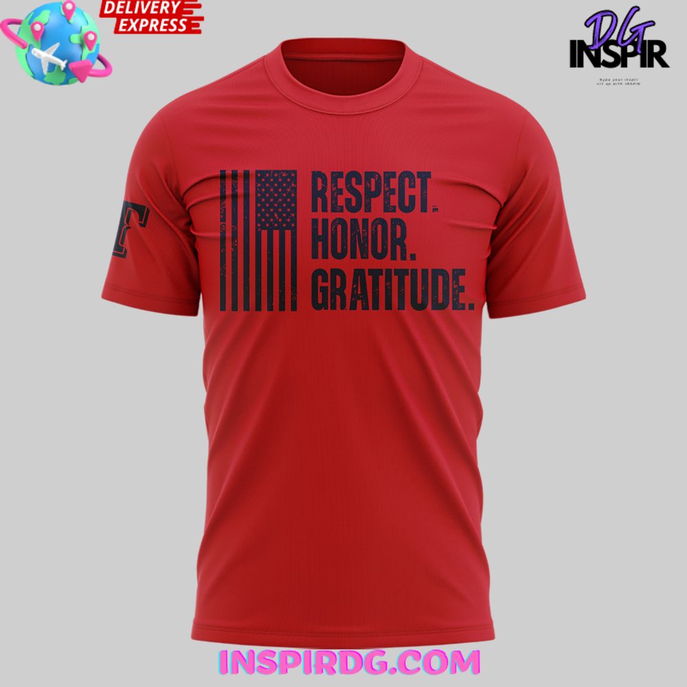 Texas Rangers Respect Honor Gratitude T-Shirt - Image 2
