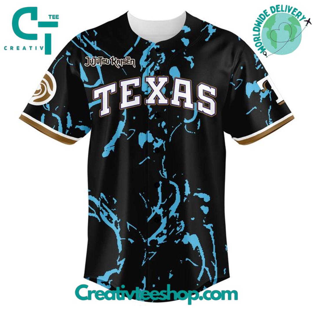 Texas Rangers X Jujutsu Kaisen Night 2025 Personalized Baseball Jersey - Image 2