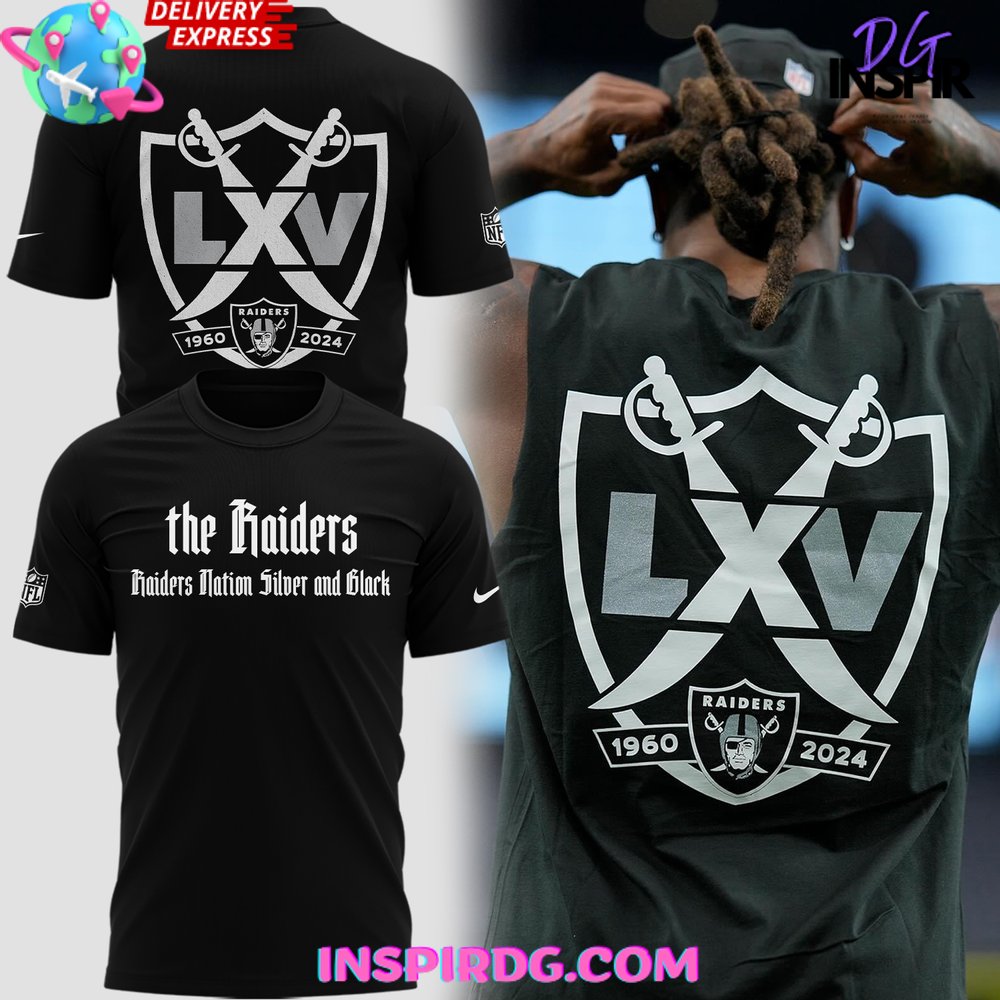 The Raiders Nation Silver And Black T-Shirt