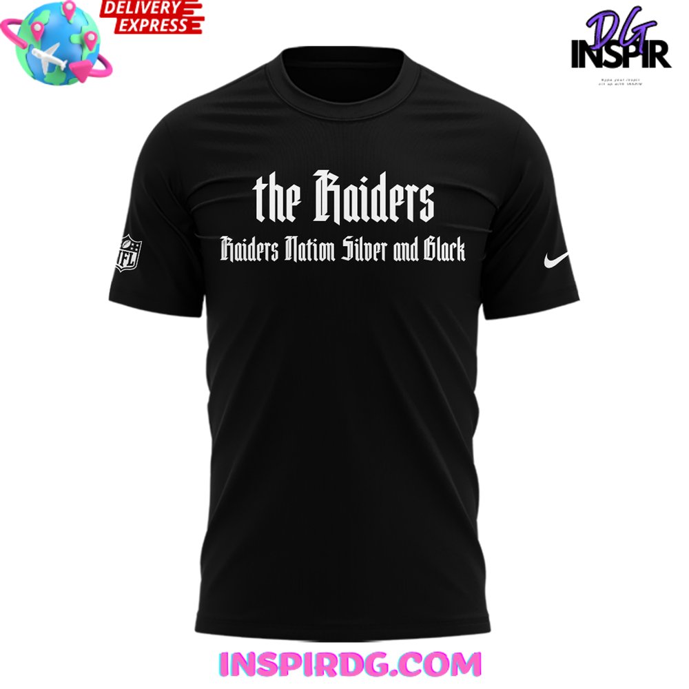 The Raiders Nation Silver And Black T-Shirt - Image 2