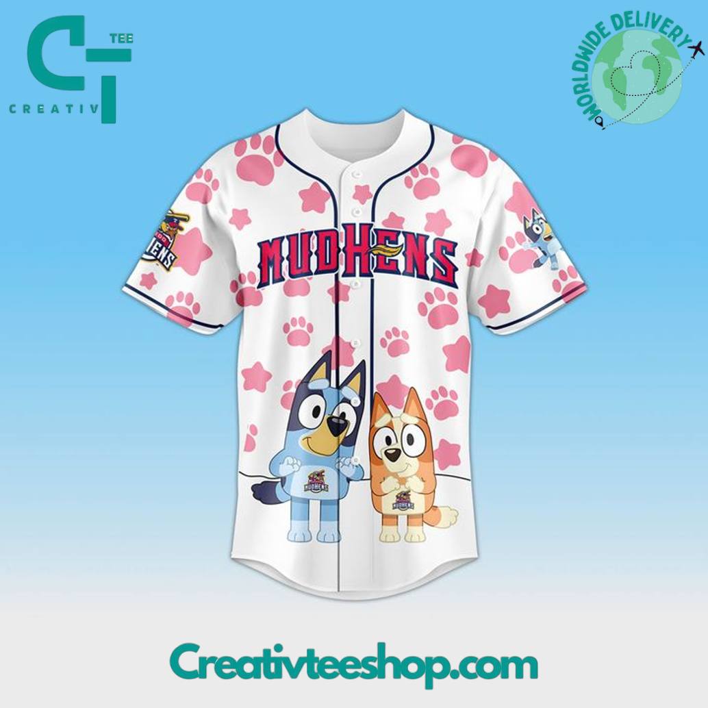 Toledo Mud Hens X Bluey Night 2025 Personalized Baseball Jersey - Image 2
