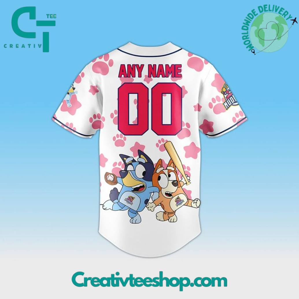 Toledo Mud Hens X Bluey Night 2025 Personalized Baseball Jersey - Image 3