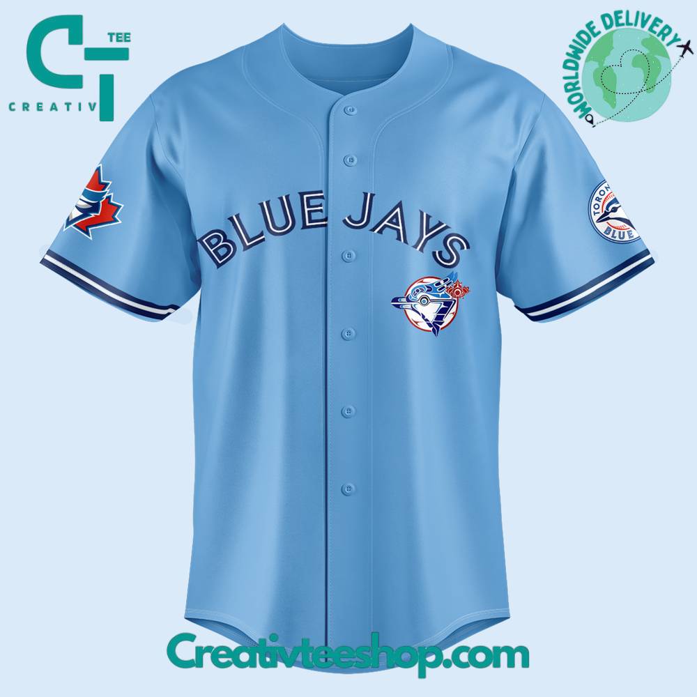 Toronto Blue Jays 2024 Indigenous Peoples’ Day Blue Jersey - Image 3