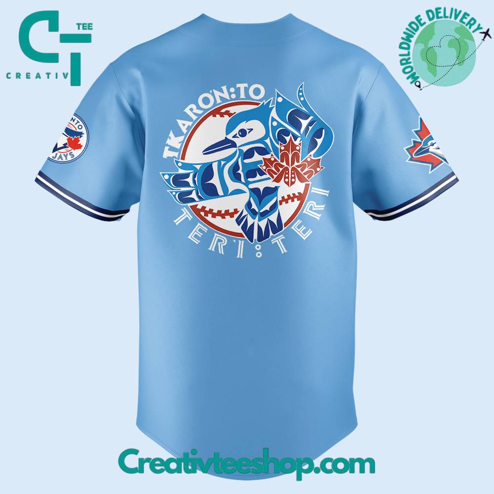 Toronto Blue Jays 2024 Indigenous Peoples’ Day Blue Jersey - Image 2