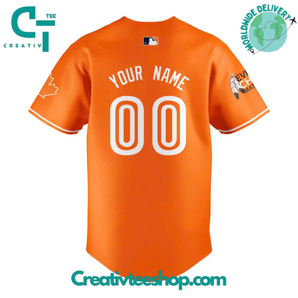 Toronto Blue Jays Orange Shirt Day Baseball Jersey - Image 2