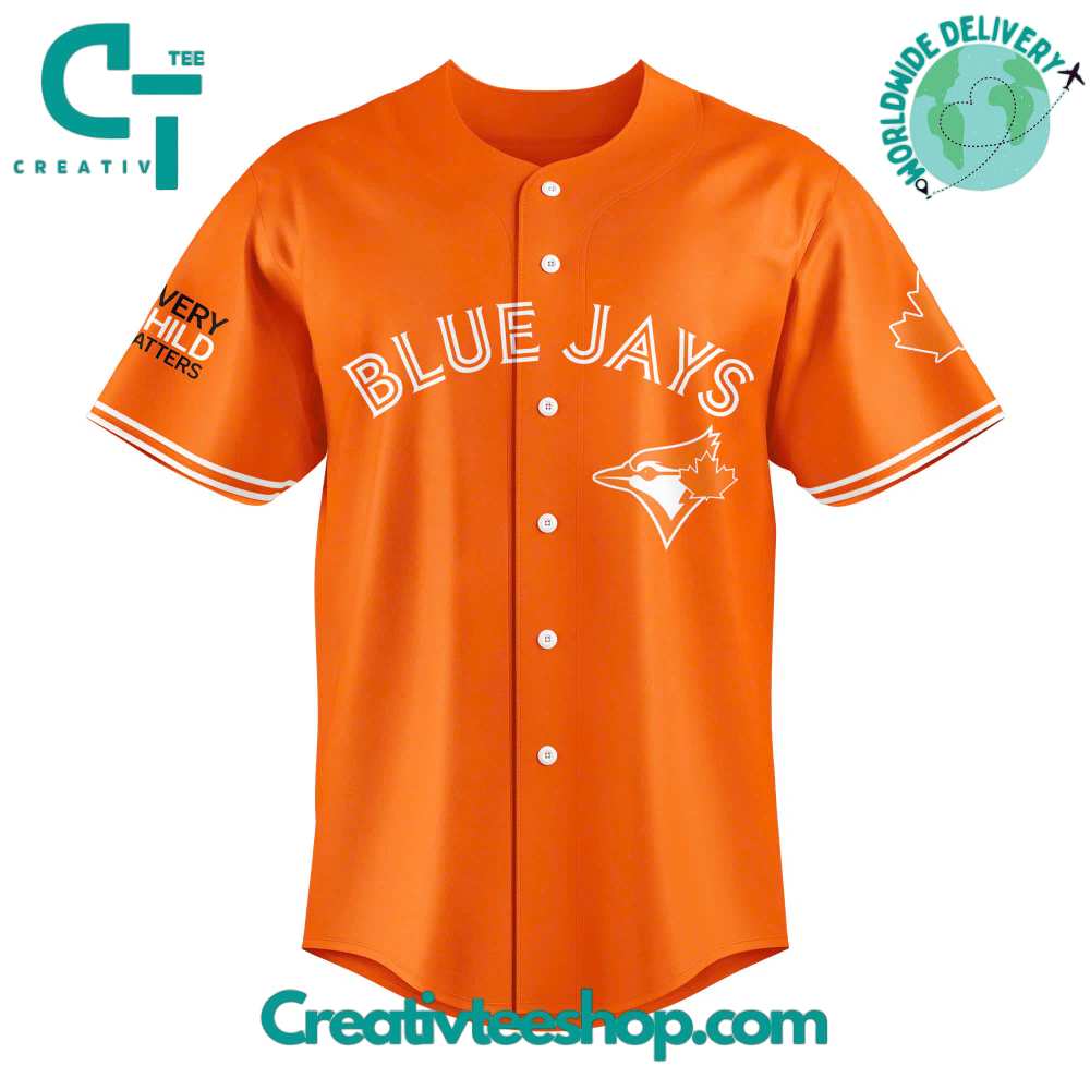Toronto Blue Jays Orange Shirt Day Baseball Jersey - Image 3