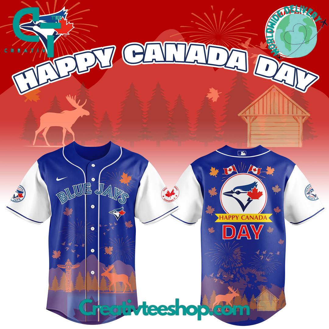 Toronto Blue Jays X Happy Canada Day 2025 Limited Edition Baseball Jersey - Image 2