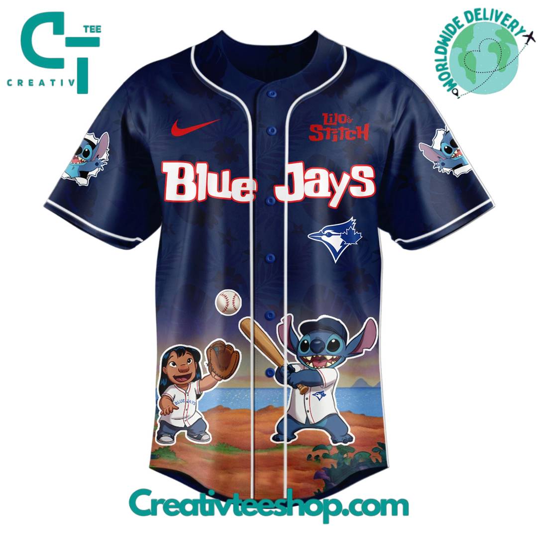 Toronto Blue Jays X Lilo & Stitch Special Baseball Jersey - Image 2