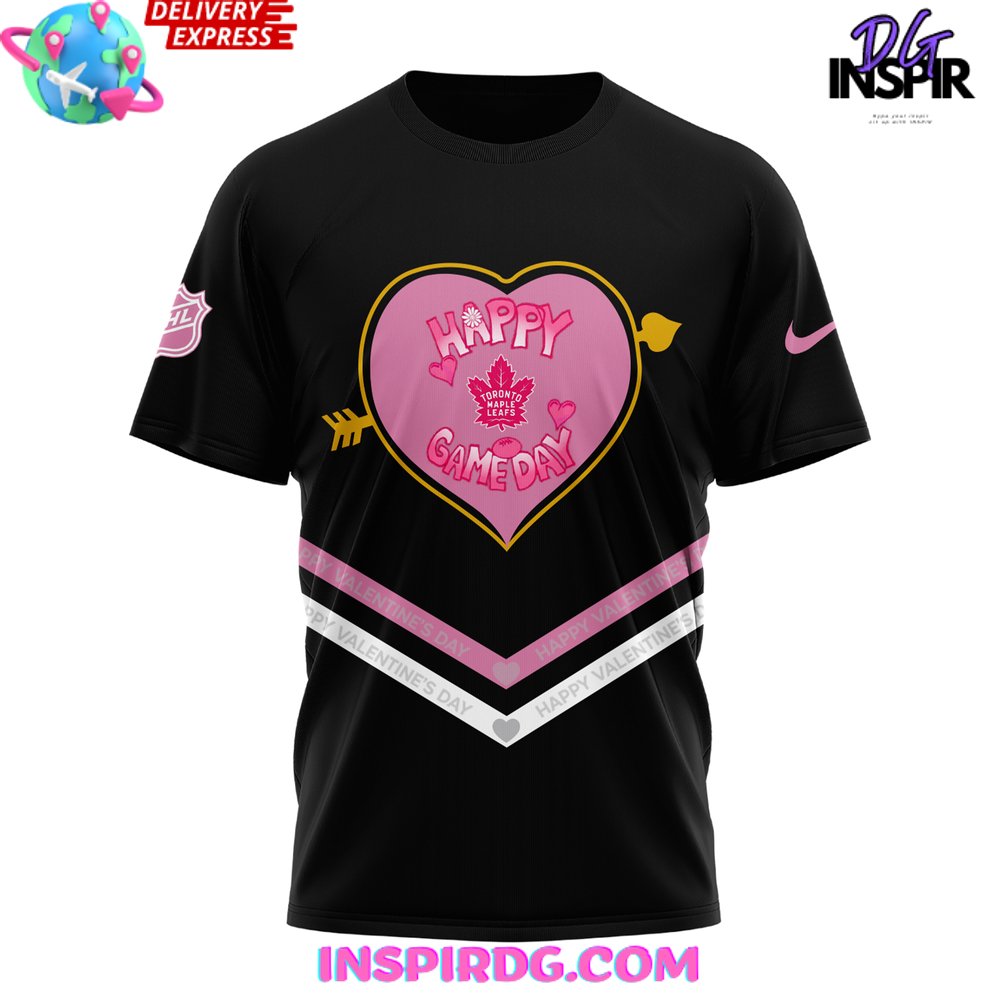 Toronto Maple Leafs Happy Valentine 2025 T-Shirt - Image 2