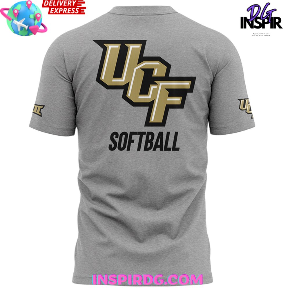 Ucf Knights Softball 2025 Grey T-Shirt - Image 3