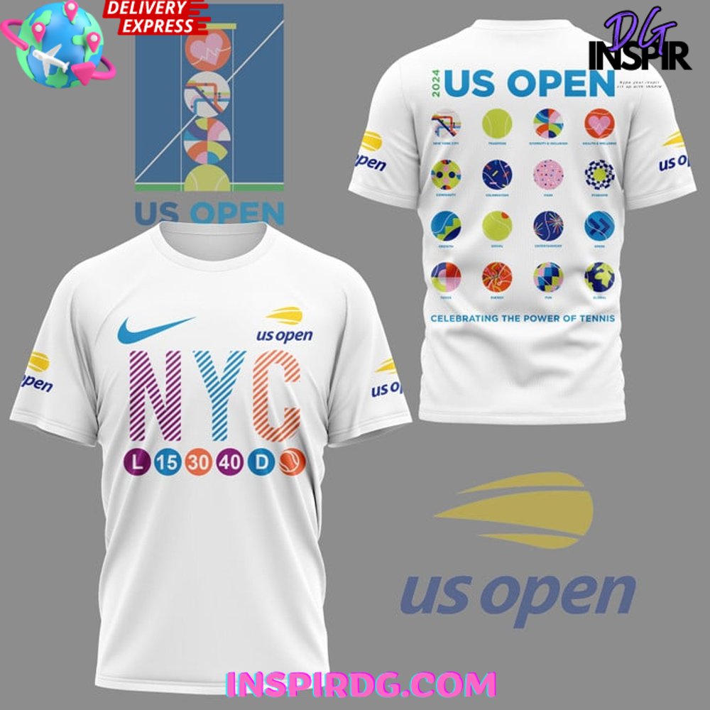 Us Open Tennis 2024 White T-Shirt