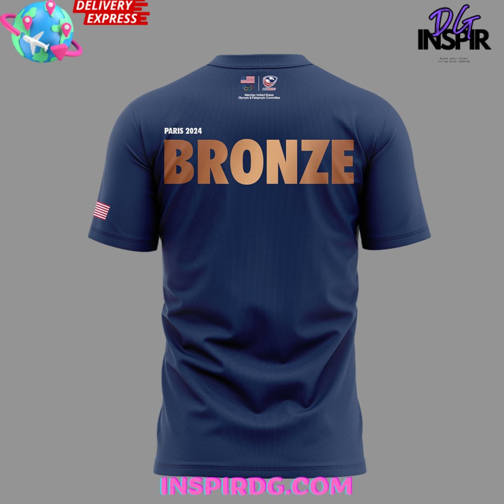 Usa Rugby Paris 2024 Bronze Medalist T-Shirt - Image 3